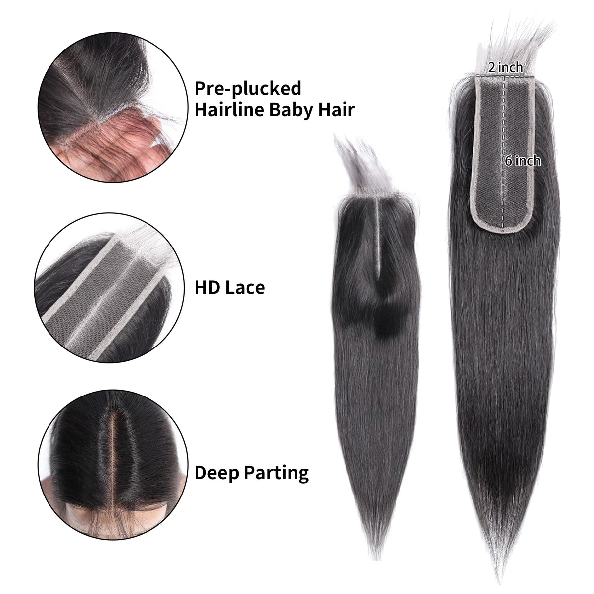 2x6 Deep Middle Part HD Lace Closure – BUWUS