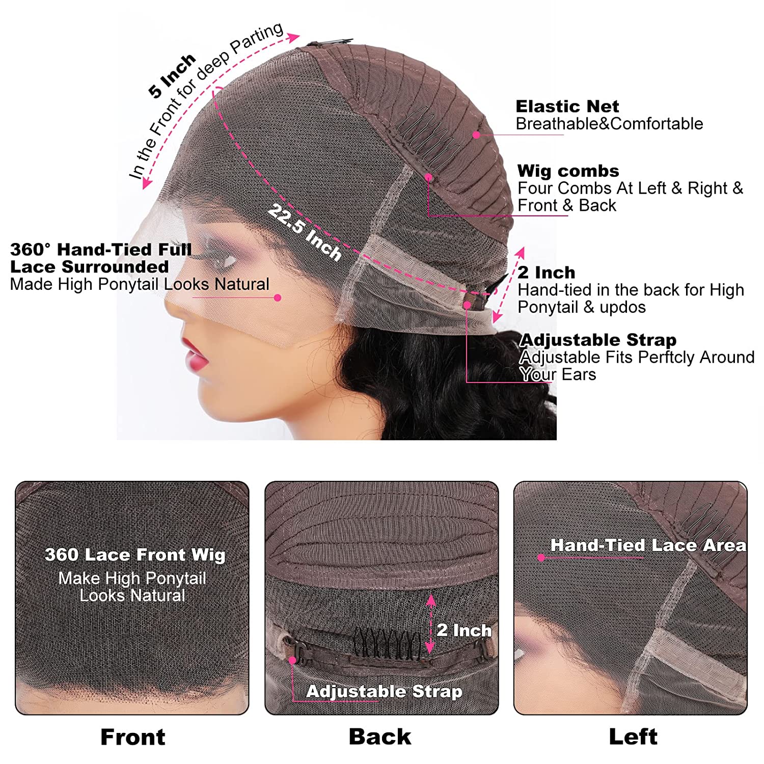 Transparent Lace Frontal Wig Detail