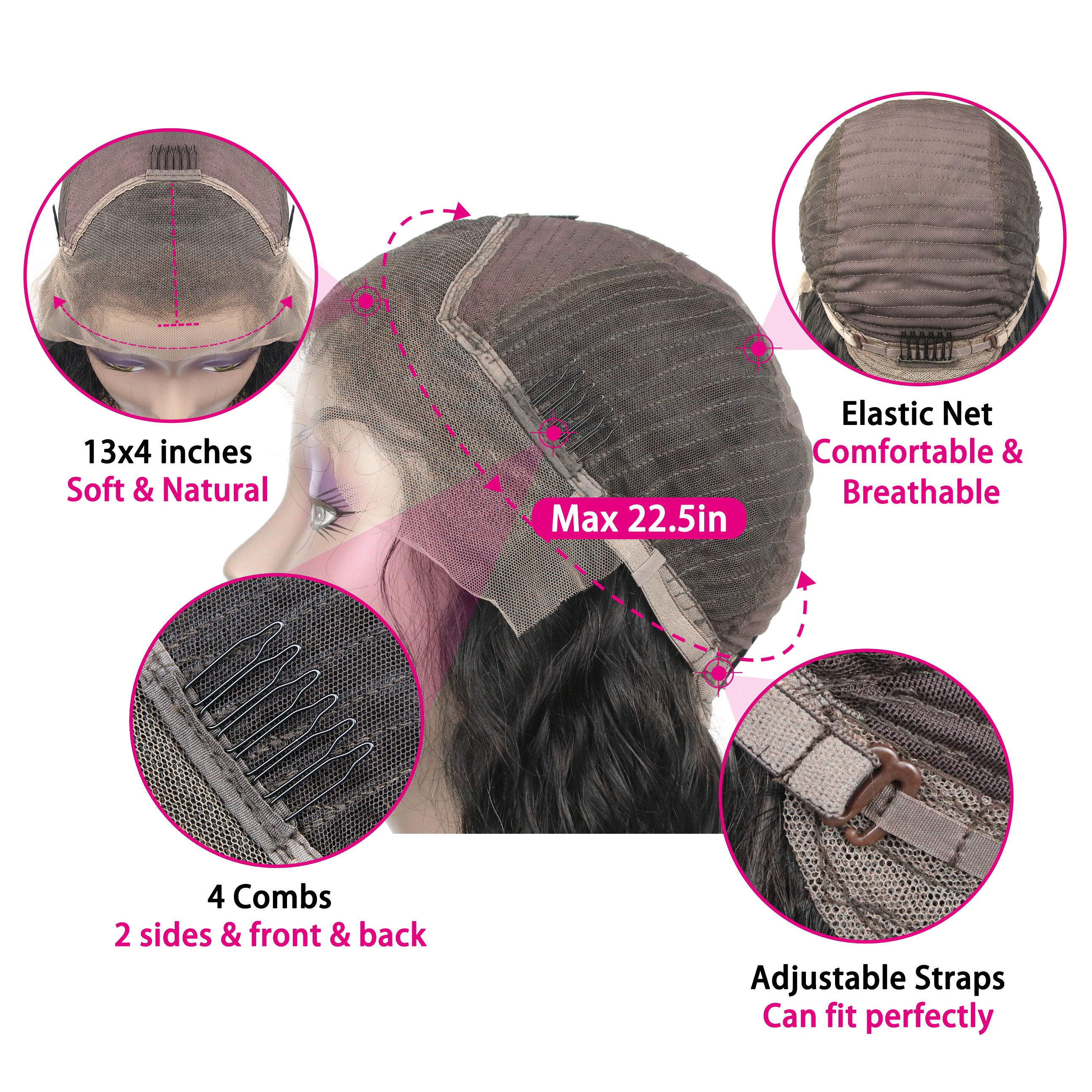 220% Density Customized Wig 13X4 Transparent Lace Frontal With 3 Bundles Shipping/Pick up