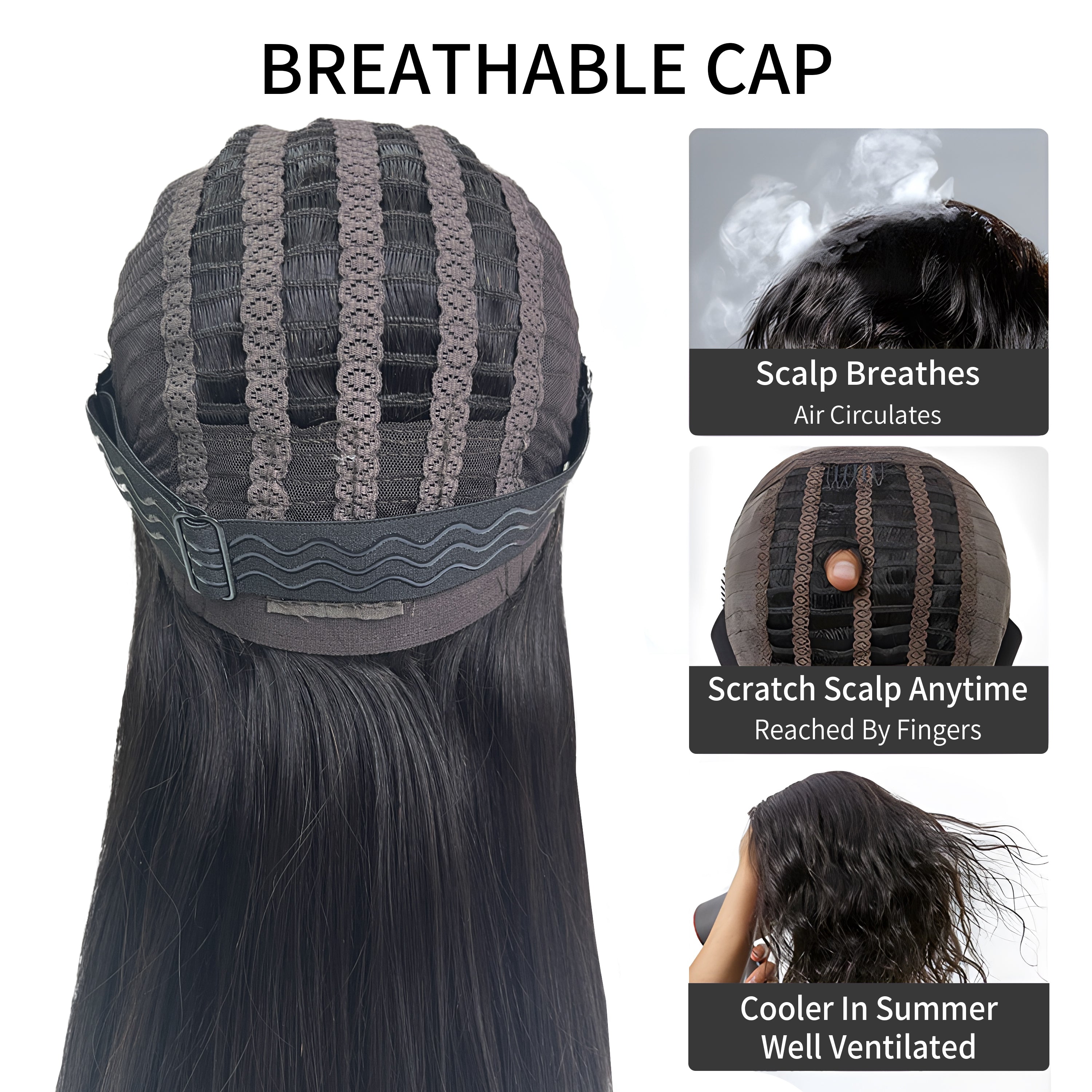 180% Density 5x5 HD Lace Closure Glueless Curly 5 Highlight Colors Breathable Air Cap Wig