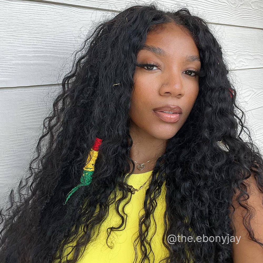 【Ebony5】9A Bundle 100% Human Hair Natural Color 10"-38" 3PCS SEW IN / LEAVE OUT / QUICK WEAVE / Make Boho Braid/Ponytail/Wig and so on Local Pickup & Shipping