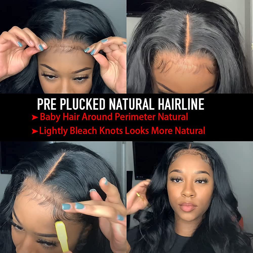 220% Density Customized Wig 5X5 Transparent Lace Closure With 3 Bundles Ship/Pick Up