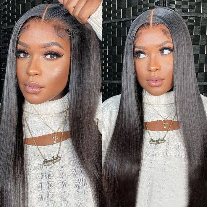180% Density 5x5 HD Lace Closure Glueless Wig Natural Color Breathable Air Cap Wig Store Pick-up or Free Shipping