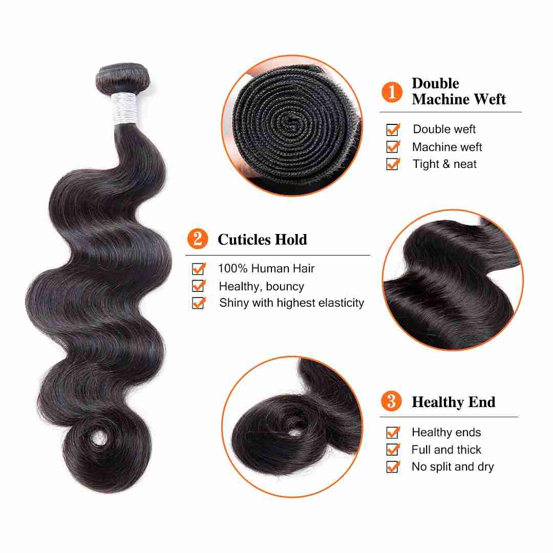 SEW IN PART Boho Braid 9A Bundle Natural Color 10"-38" 3PCS 100% Human Hair Good Quality Local Pickup & Shipping