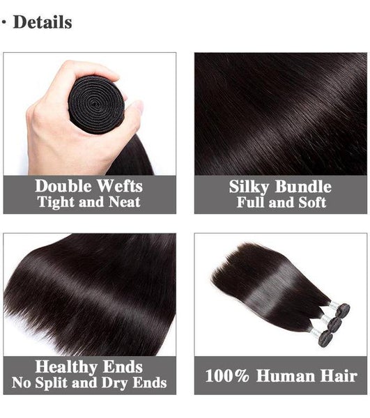 human hair bundles straight