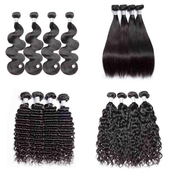 【Influencer Collaboration】9A Long Bundle 100% Human Hair Natural Color 18"-28" 3PCS & 4PCS SEW IN / LEAVE OUT / QUICK WEAVE / Make Boho Braid/Ponytail/Wig