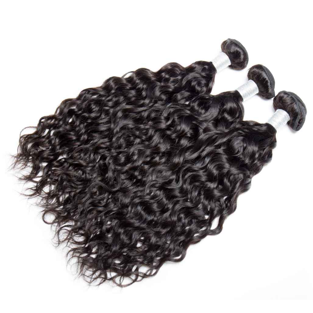 【Azuree Nichole】9A Bundle 100% Human Hair Water Wave Natural Color 3PCS SEW IN /  QUICK WEAVE / Make Boho Braid/ Local Pickup & Shipping