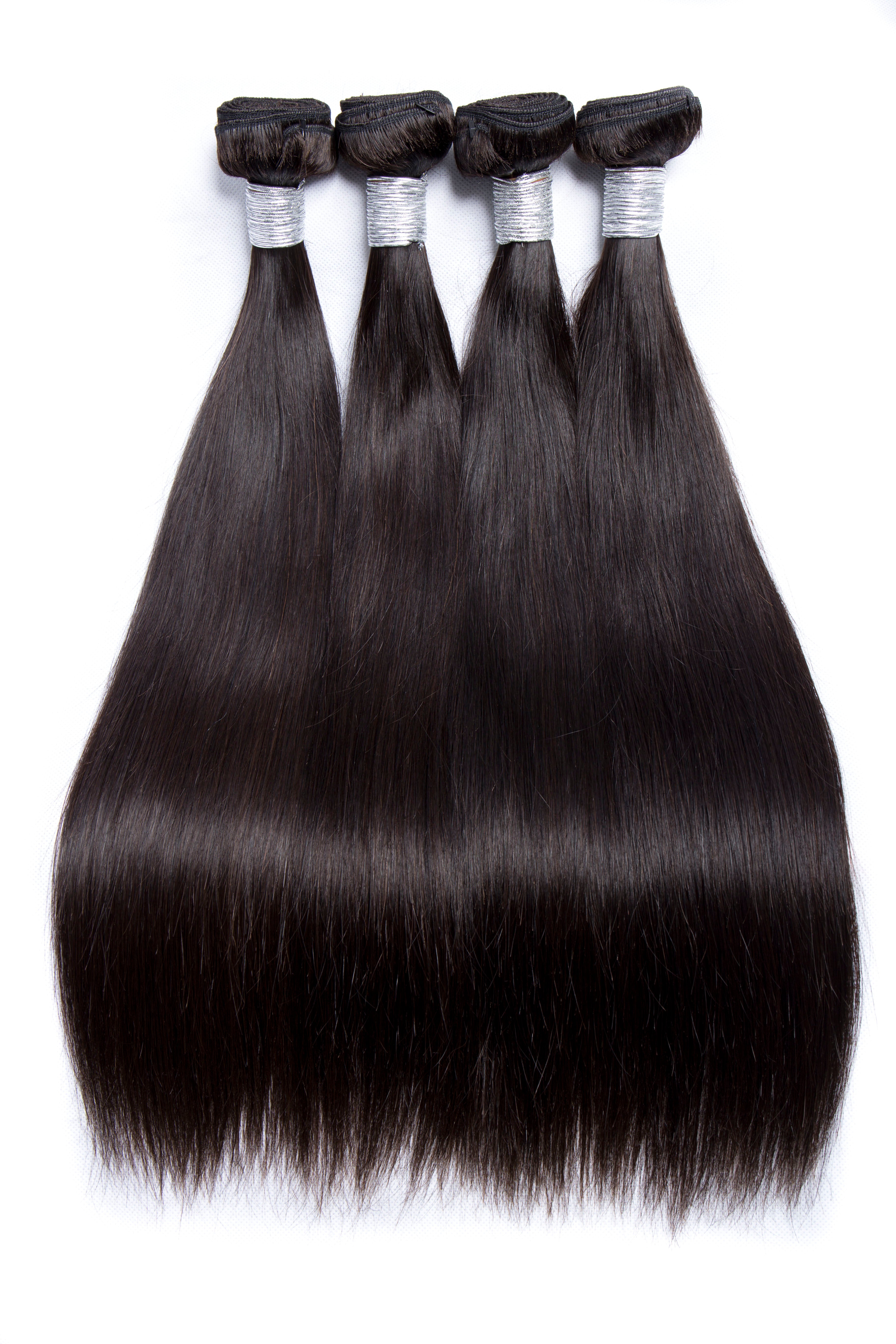 Long Bundle 9A Bundle 100% Human Hair Natural Color 18"-28" 4PCS SEW IN / LEAVE OUT / Make Boho Braid/Pontail/Wig and so on