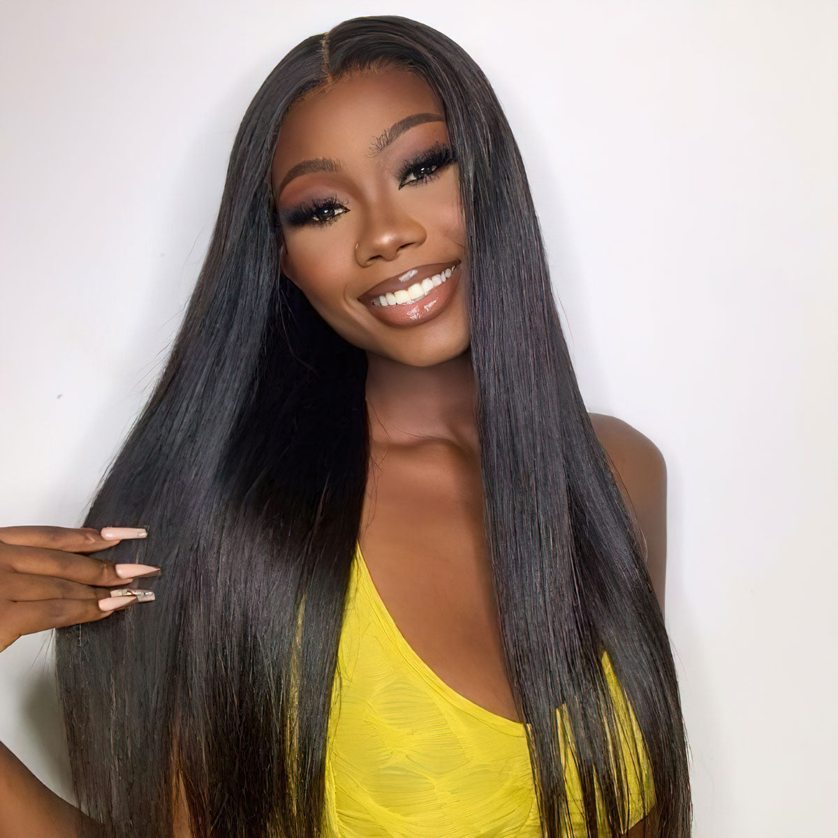 180% Density 5x5 Transparent Lace Closure Wig Natural Color Local Pick Up & Shipping