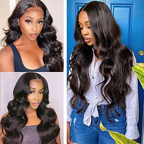 Natural Color Body Wave 3PCS Bundles With 4x4 Lace Closure Local Pickup & Shipping