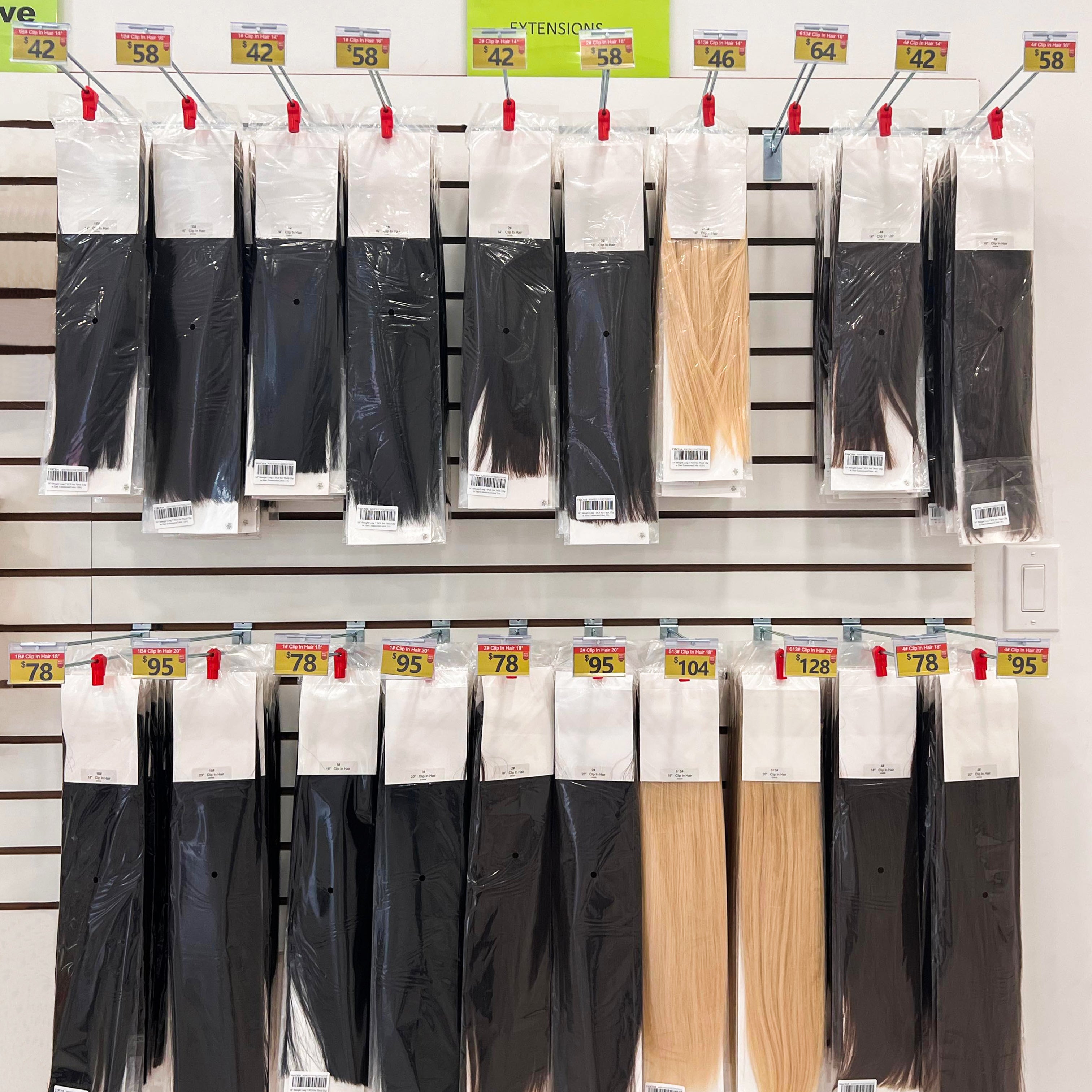 Straight 7 PCS Set Thick Clip in Hair Extensions (1# 1B# 2# 4# 613# Color) 100% Human Hair New York Store Pick Up