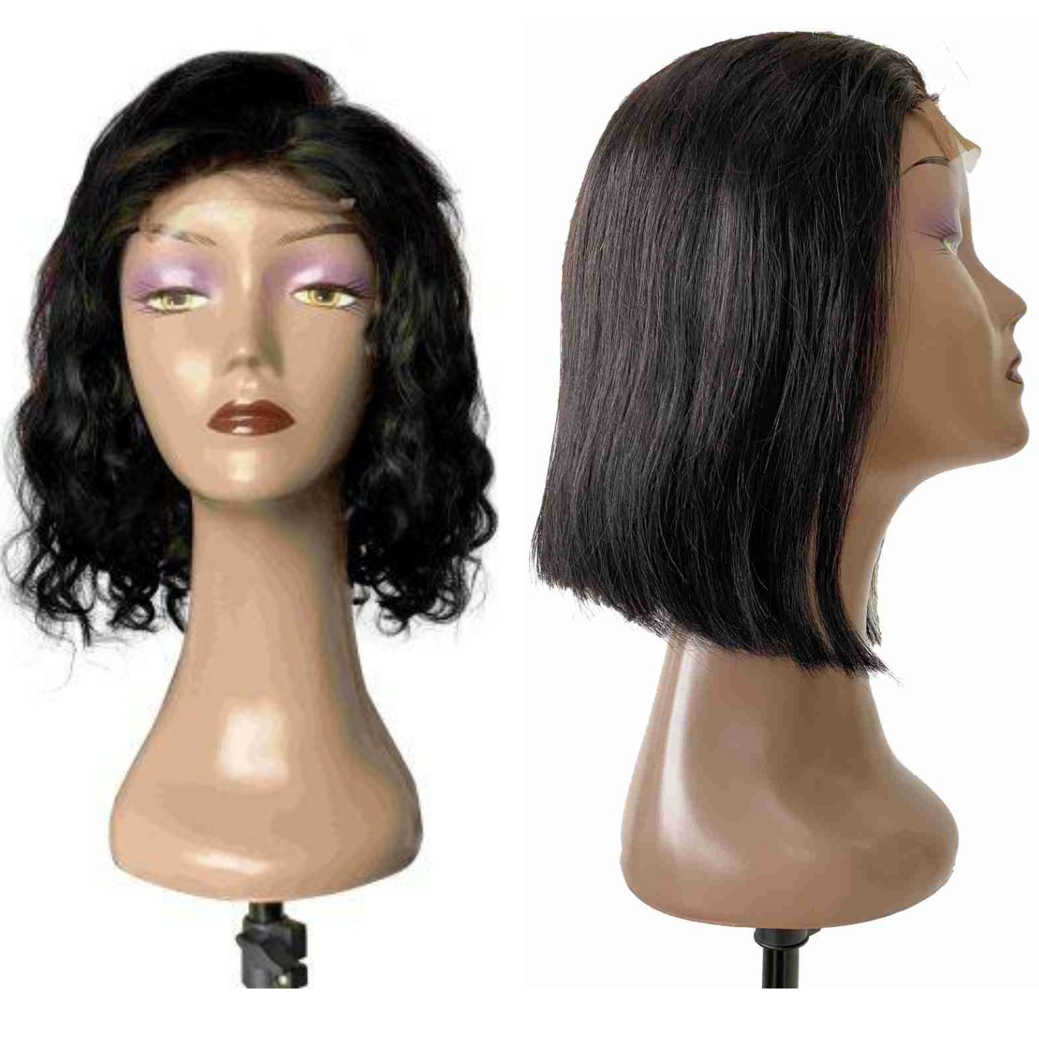 180% Density 4x4 Transparent Lace Closure Bob Wig Pre-styled Direct Use Unprocessed