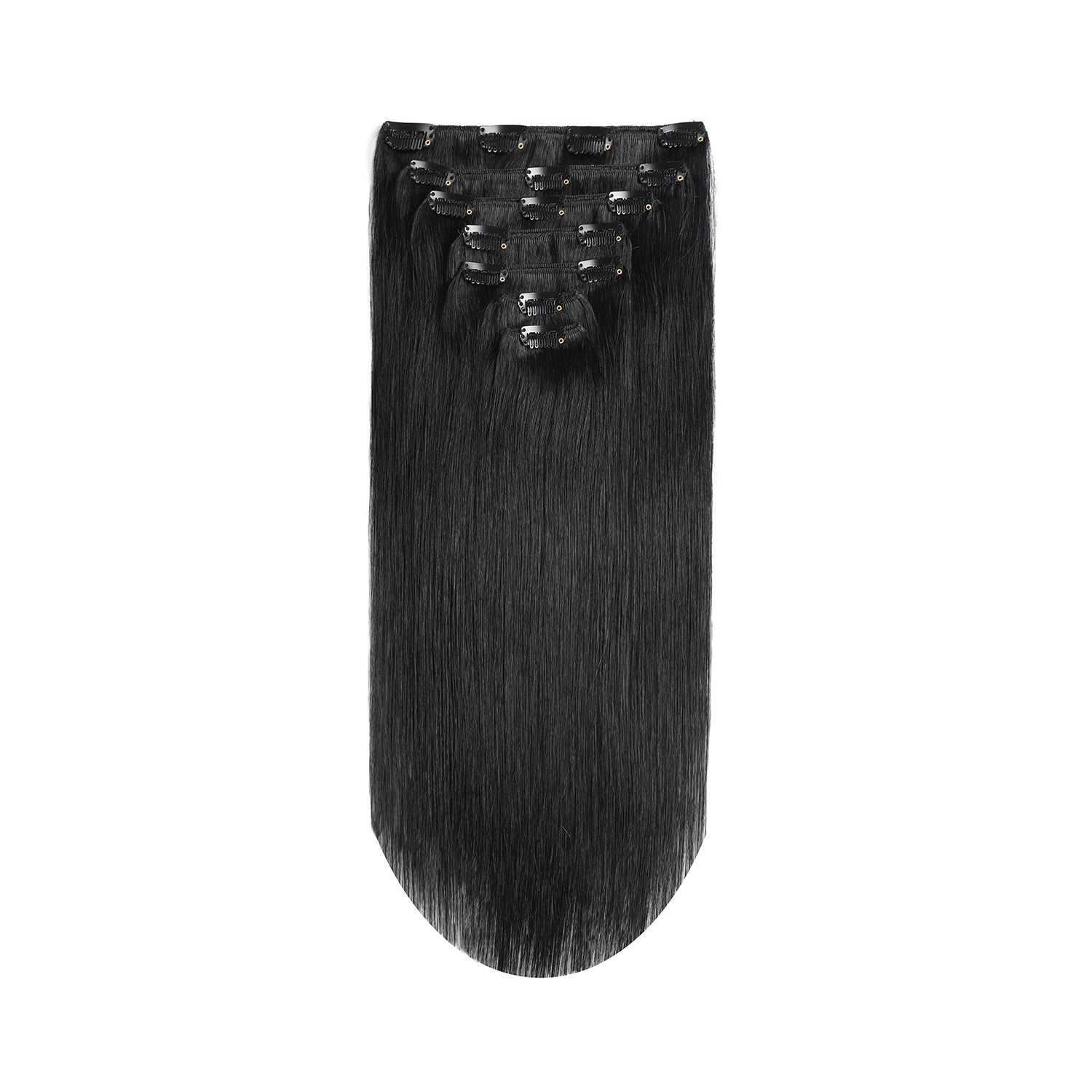 Straight 7 PCS Set Thick Clip in Hair Extensions (1# 1B# 2# 4# 613# Color) 100% Human Hair New York Store Pick Up