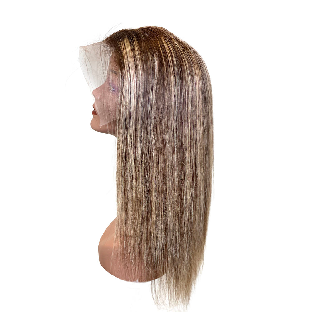 13x4 Brown w/ Blonde Transparent Lace Frontal Wig