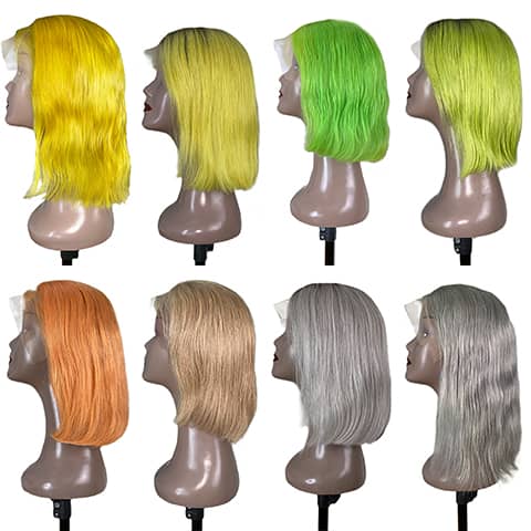 180% Density Dyeing Service 13X4 Lace Frontal Wig Dyed in Customered Specified Color Online Order Only