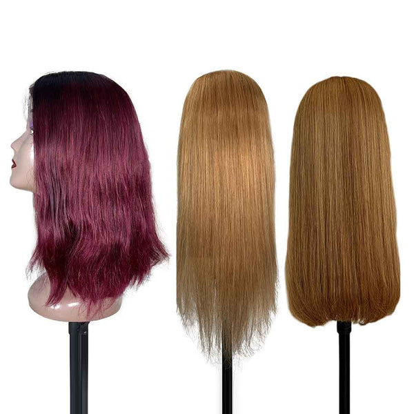 180% Density Dyeing Service 13X4 Transparent Lace Frontal Wig Dyed in Customer Specified Color（99J，#27，#30 Available） Only Online Order