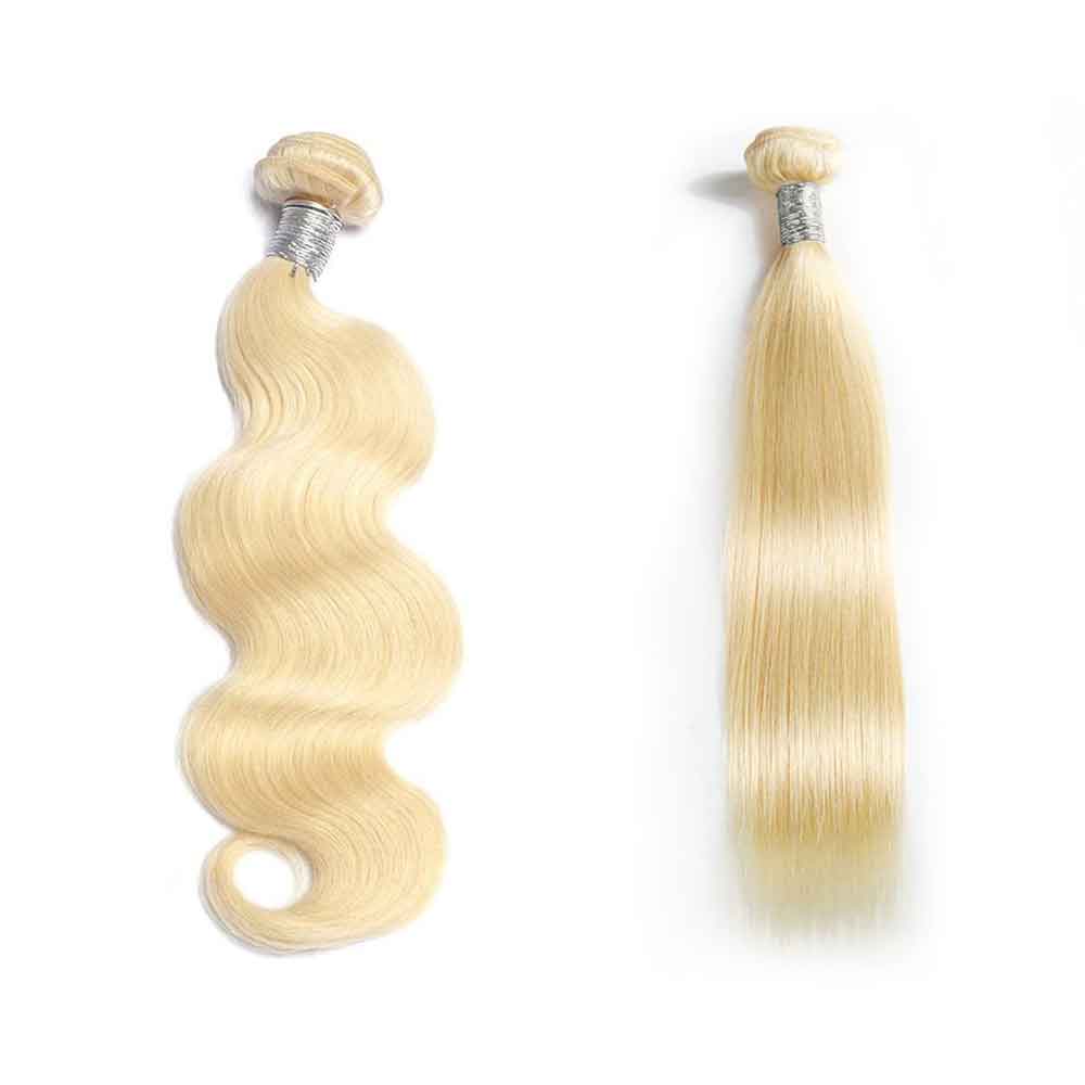 10A#613 Blonde Bundle Body Wave & Straight 12”-26”100% Human Hair Ship/Pickup