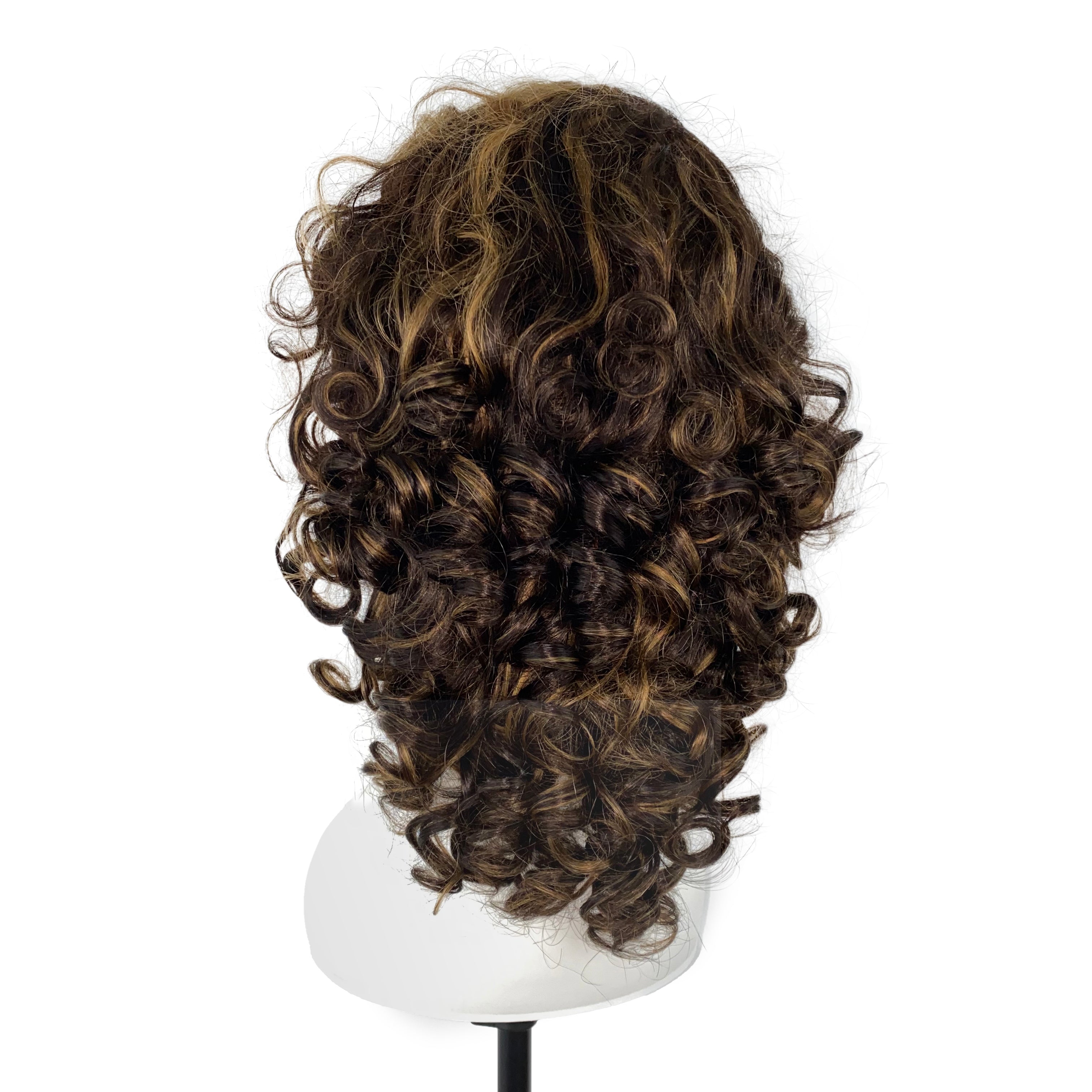 180% Density Fumi Customized 13x4 Transparent Lace Frontal Wig 220% Denisty 100% Human Hair Natural Color, #4, P4/27, Body Wave, Curl, Loose Curl