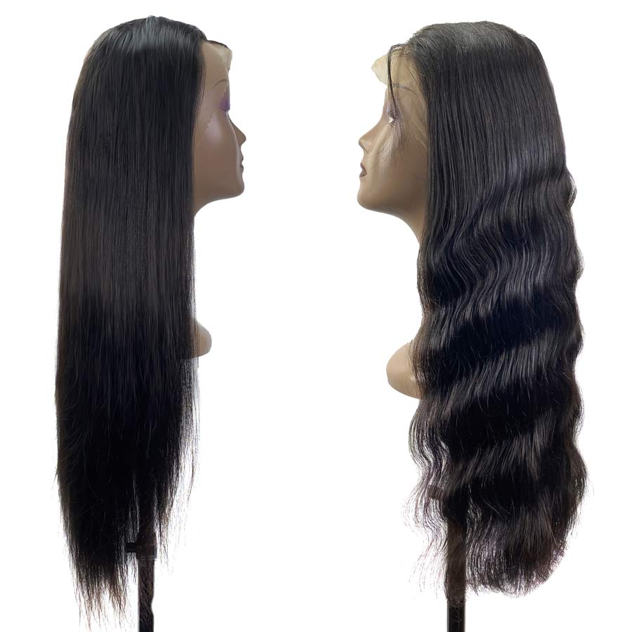 220% Density Full Transparent Lace Wig Multi-direction Parting Hand-tied 100% Unprocessed Human Hair Pick Up/Shipping