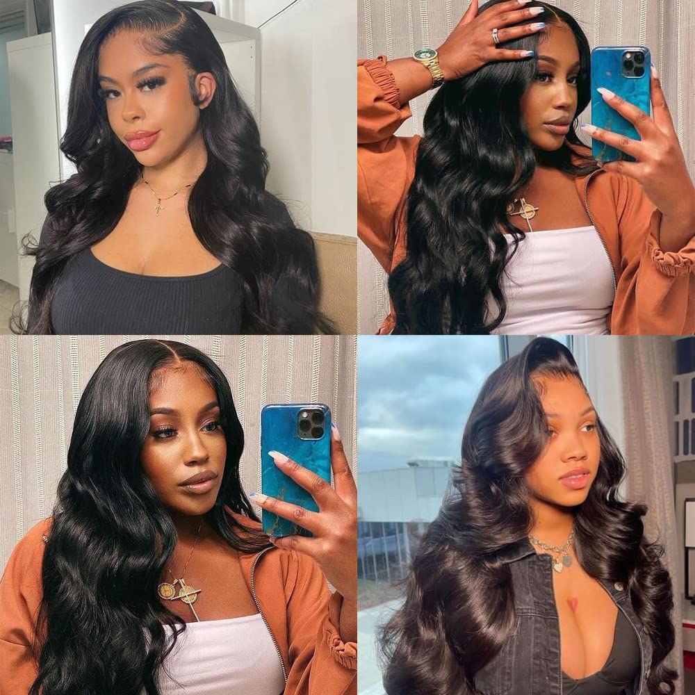 220% Density Customized Wig 13X4 Transparent Lace Frontal With 3 Bundles Shipping/Pick up