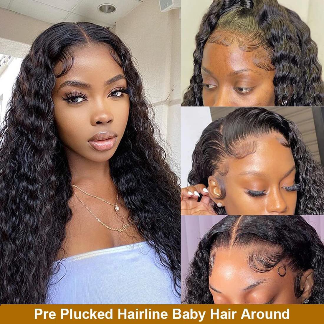 220% Density Customized Wig 13X4 Transparent Lace Frontal With 3 Bundles Shipping/Pick up