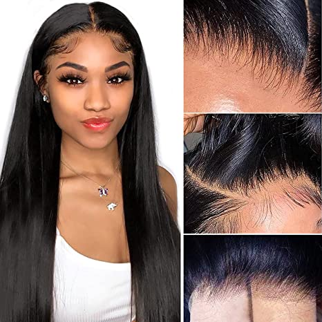 180% Density Super Long Premium Straight 13x4 Lace Frontal Wig 30" 32" 34" Natural Color Limited Quantity 100% Unprocessed Human Hair Online Order Only