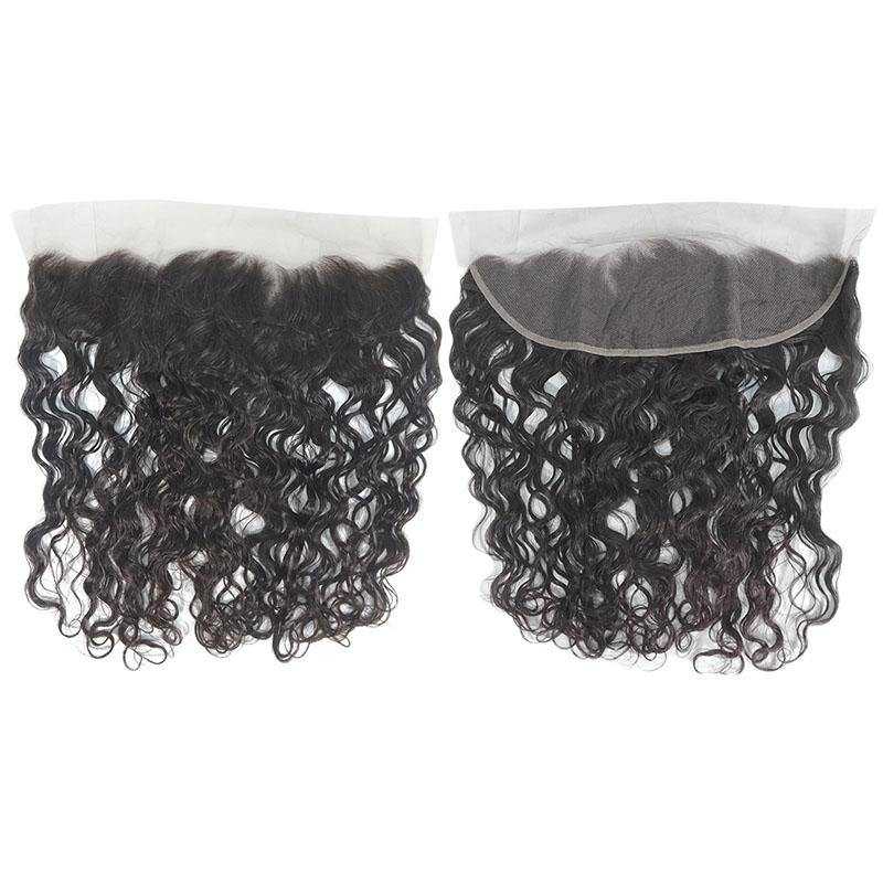 Natural Color Water Wave 3PCS Bundles With 13x4 Lace Frontal Local Pickup & Shipping
