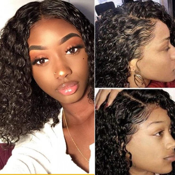 # 4. Bob Wig | 13X4 Frontal | Water Wave |  180% Density | 10 -  14 inches | 100% Human Hair